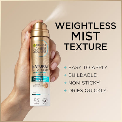 Ambre Solaire Natural Bronzer Face Self Tan Mist Intense