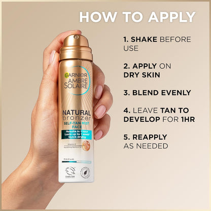 Ambre Solaire Natural Bronzer Face Self Tan Mist Intense