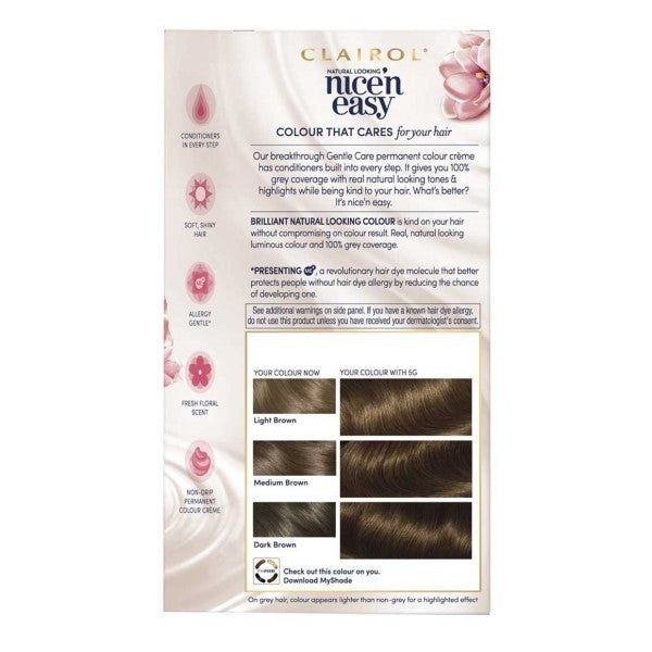 Nice N Easy Permanent Hair Color 5G Medium Golden Brown