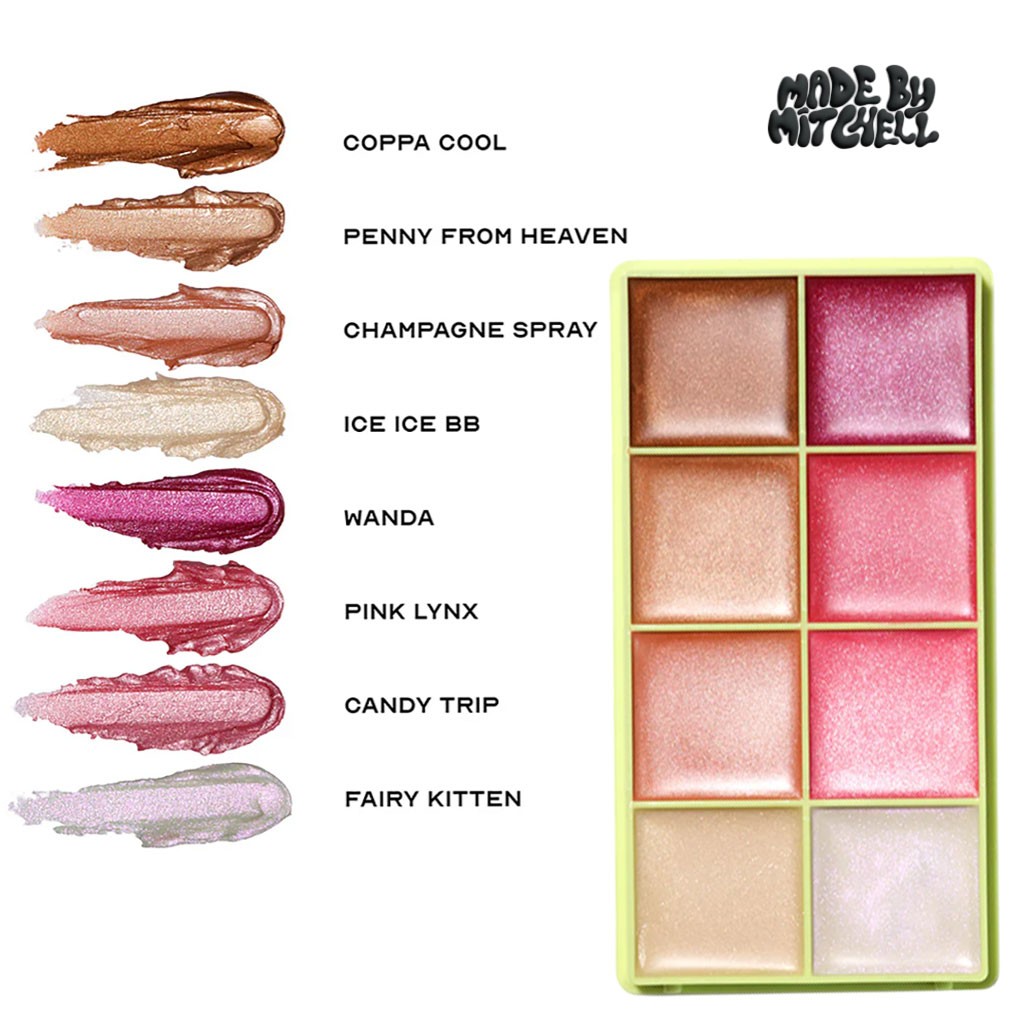 Made By Mitchell Comet Case Cream Highlighter Palette Lights
