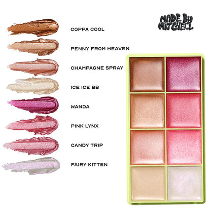 Made By Mitchell Comet Case Cream Highlighter Palette Lights