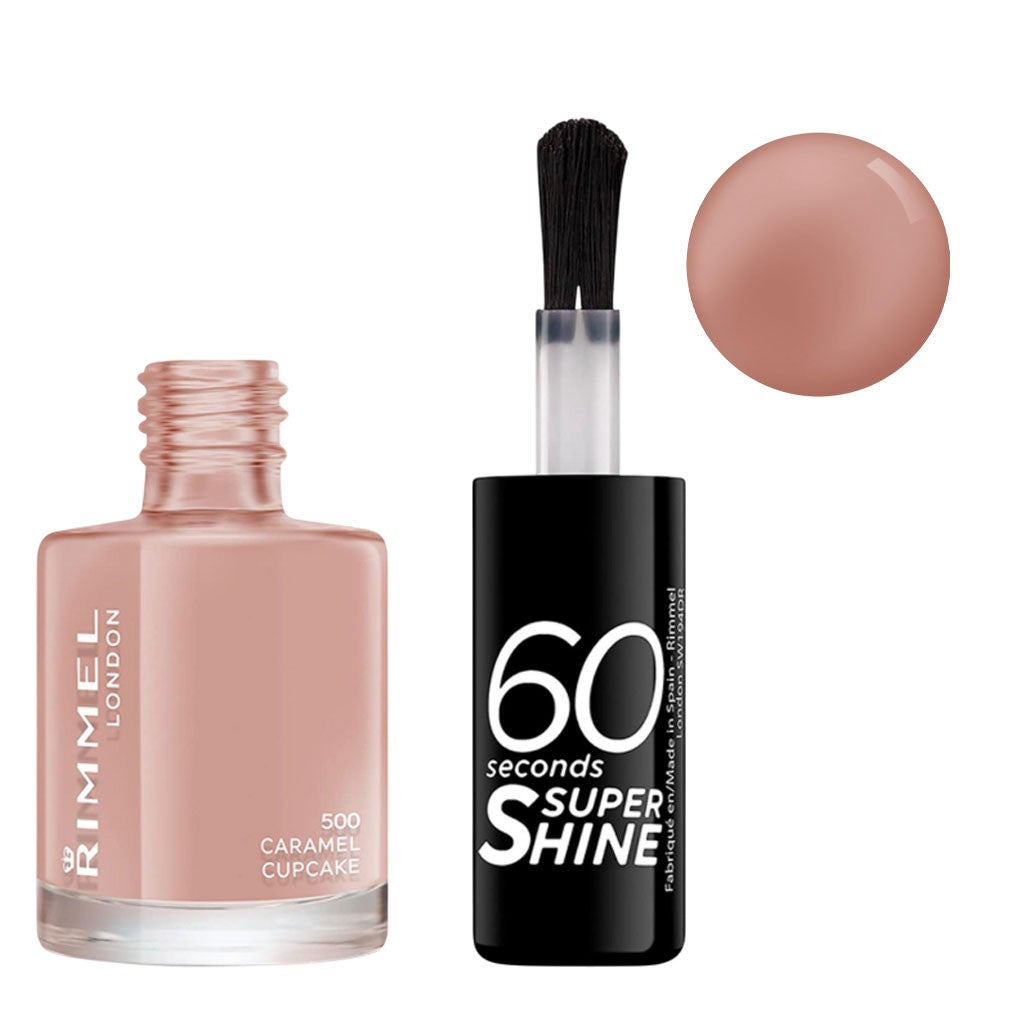 Rimmel 60 Seconds Super Shine Nail Polish 500 Caramel Cupcake