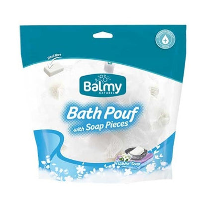 Bath Pouf With White Soap Pieces