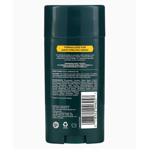 Mens Citrus Plus Ginger Deodorant Stick