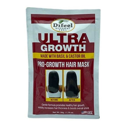 Difeel Ultra Growth  Hair Mask With Basil And Castor Oil Sachet