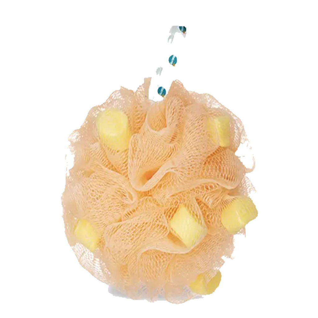 Balmy Naturel Bath Pouf With Mango And Pineapple Soap Pieces