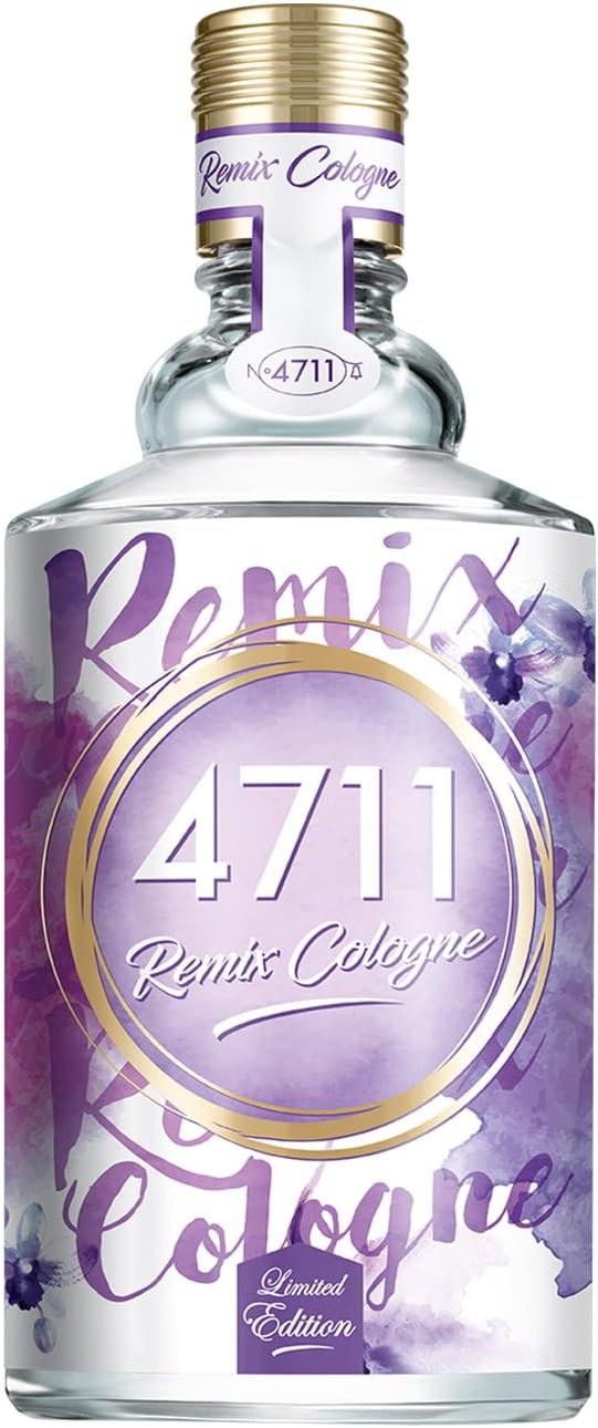 House of 4711 Remix Lavender Cologne for Him, Eau de Cologne bottle with lavender scent in a sleek design.