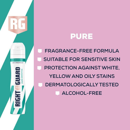Déodorant sans parfum Right Guard Women Total Defence 5