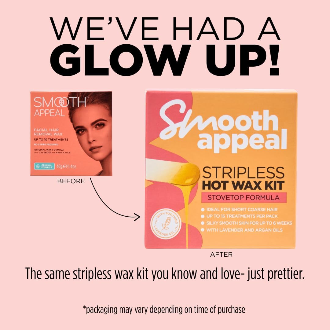 Smooth Appeal Stripless HOT Wax Kit Lavender And Argan Oil