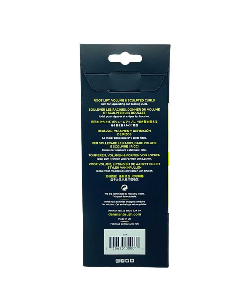 D17 Black Curl Tamer Detangling Comb