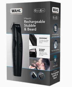 Groom Ease Rechargeable Stubble And Beard 9 Piece Kit