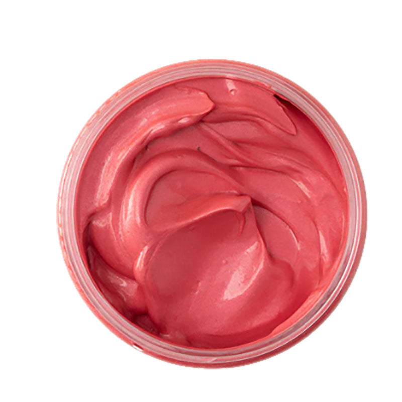 Temporary flamingo pink curl hair color by as I am, showing vibrant pink curls on a mannequin head.