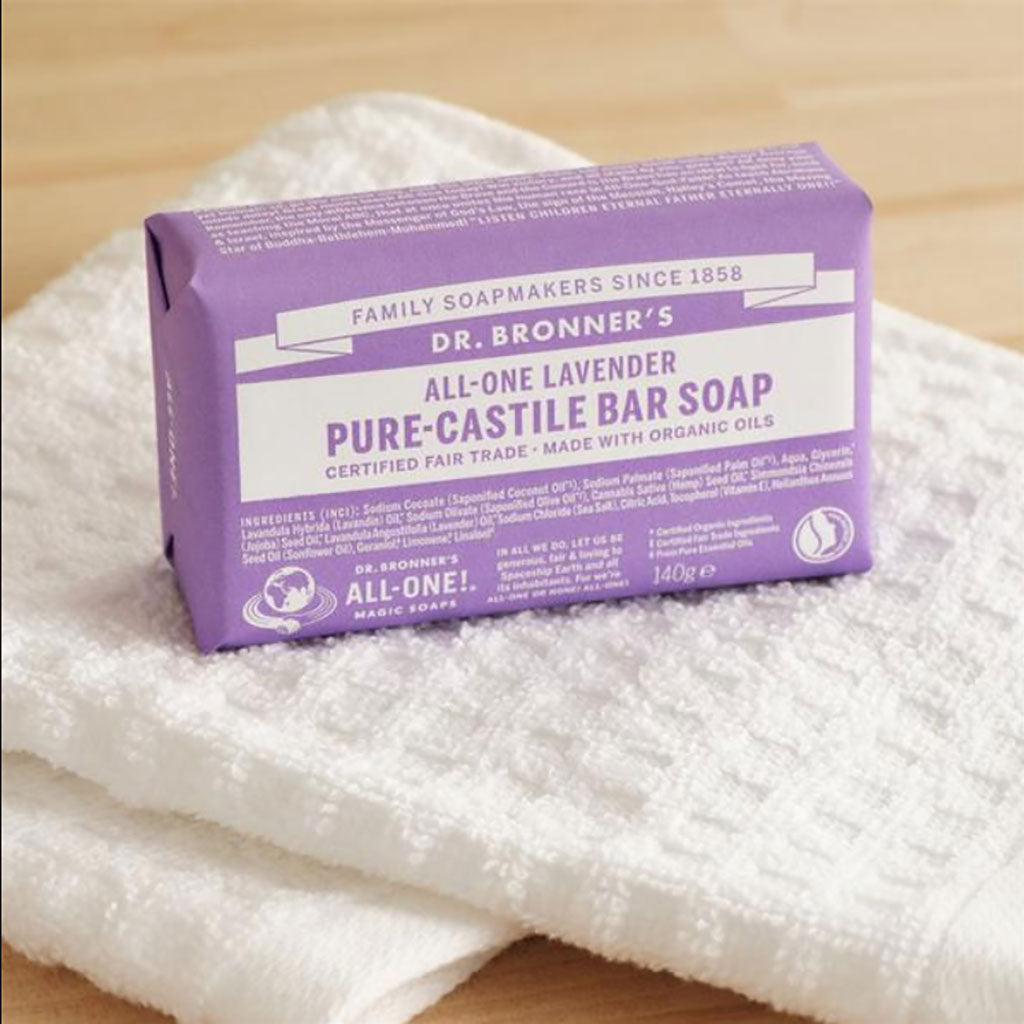 Dr Bronners All One Lavender Pure Castile Bar Soap