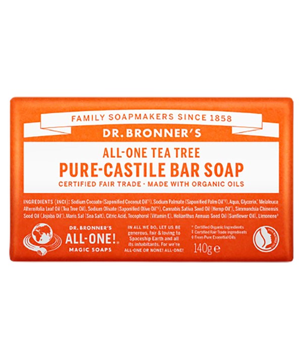 Dr Bronners All One Tea Tree Pure Castile Bar Soap