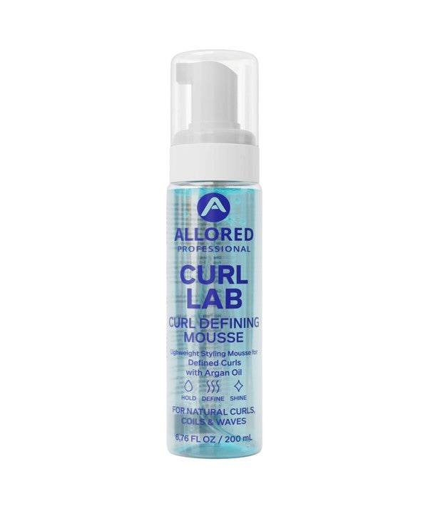 Allored Beauty Curl Lab Argan Oil Curl Defining Mousse for shaping and enhancing curly hair, with a lightweight, natural finish.