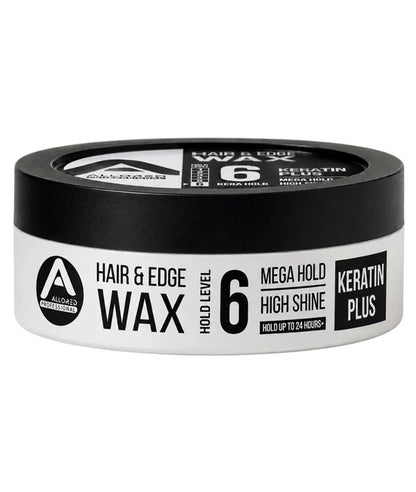 Allored Beauty Hair and Edge Wax with Keratin Plus, Mega Hold for sleek hairstyles and edge control.