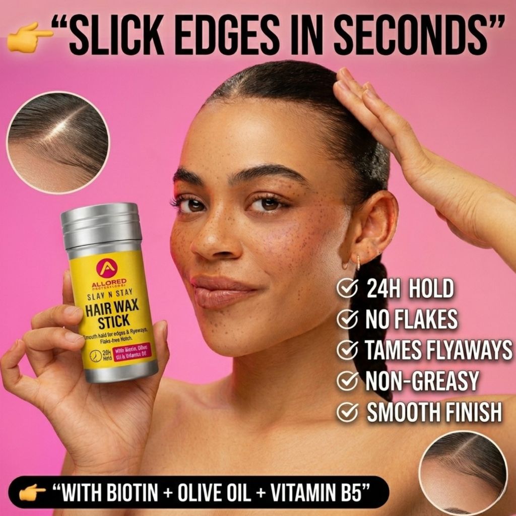 Allored Beauty Slay N Stay 24H Hold Hair Wax Stick, smooth hair styling product with a sleek stick design.