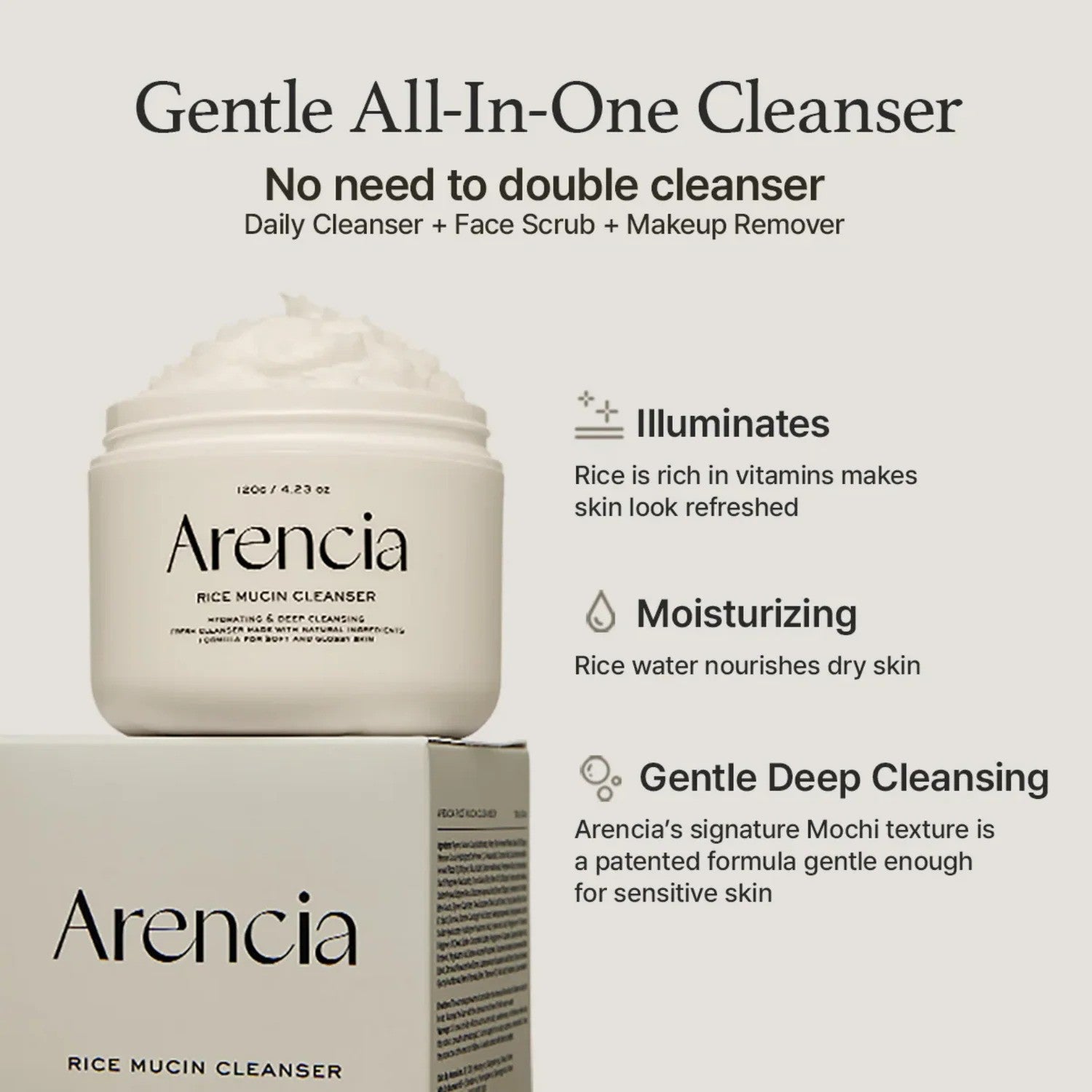 Arencia Rice Mucin Cleanser