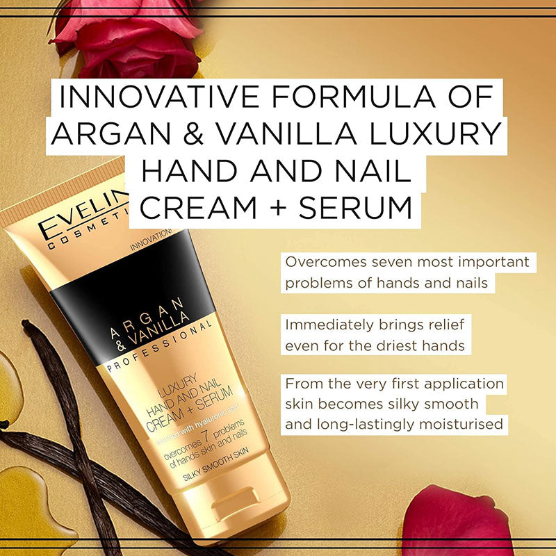 Eveline Argan Vanilla Professional Luxury Hand And Nail Cream Serum
