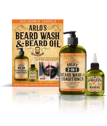 Arlos  2 In 1 Beard Wash Conditioner And Beard Oil Kit