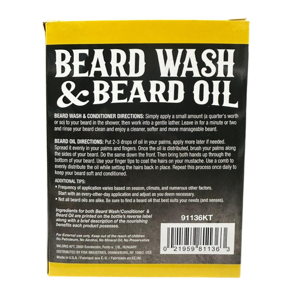 Arlos Pro Growth beard wash and beard oil kit in a haircare giftset, featuring grooming products for beard maintenance.