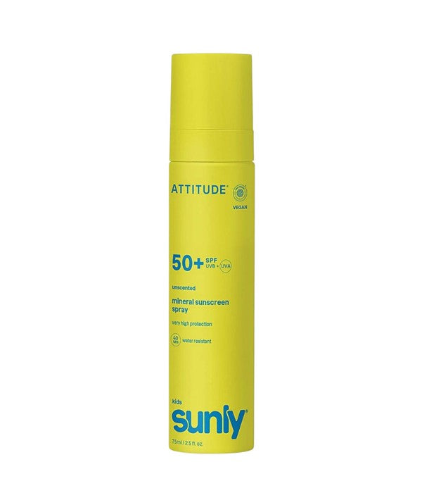 Attitude Sunly Kids Unscented Mineral Sunscreen Spray SPF50 Plus