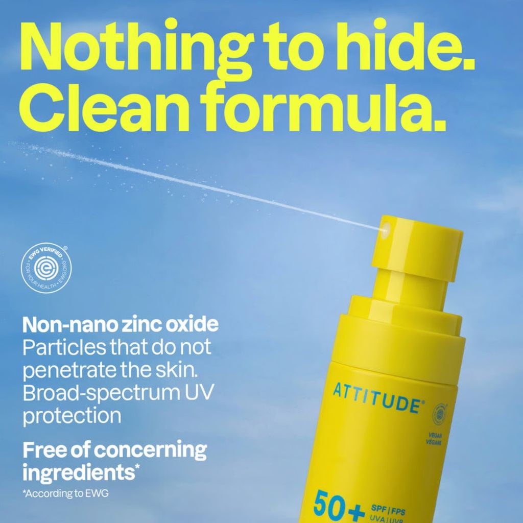 Attitude Sunly Kids Unscented Mineral Sunscreen Spray SPF50 Plus
