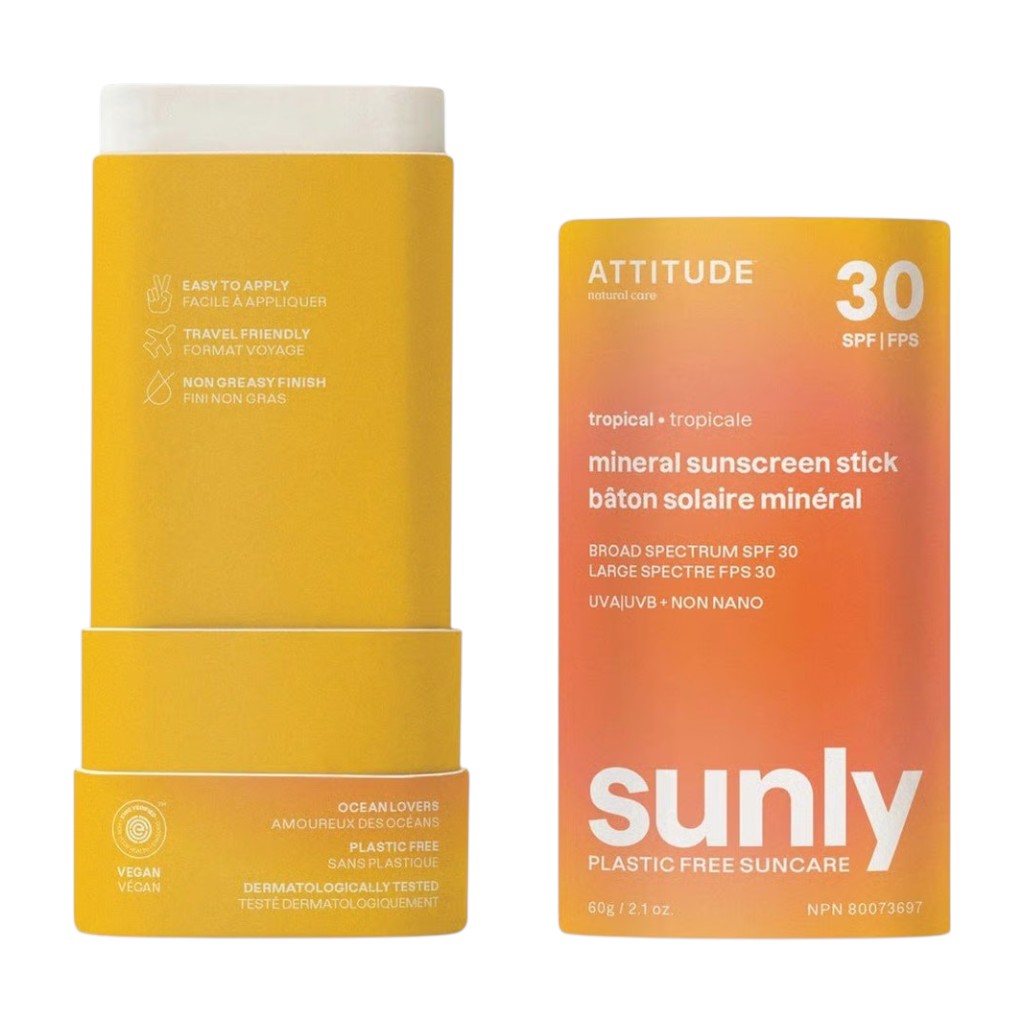 Attitude Sunly Tropical Mineral Sunscreen Stick SPF30