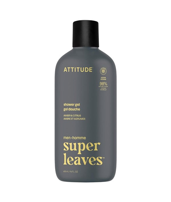 Attitude Super Leaves Men Amber And Citrus Shower Gel