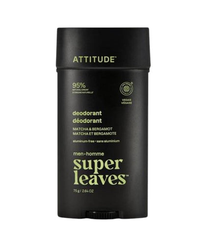 Attitude Super Leaves Men Matcha And Bergamot Deodorant Stick