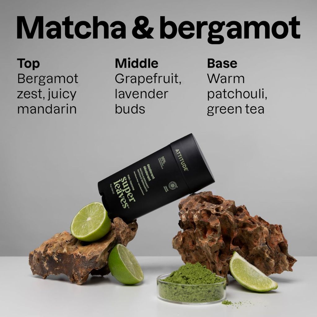 Attitude Super Leaves Men Matcha And Bergamot Deodorant Stick
