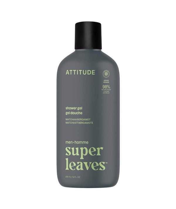 Attitude Super Leaves Men Matcha And Bergamot Shower Gel