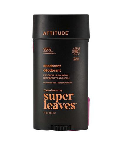Attitude Super Leaves Men Patchouli And Bourbon Deodorant Stick