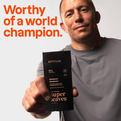 Attitude Super Leaves Men Patchouli And Bourbon Deodorant Stick