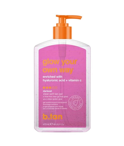 B Tan Glow Your Own Way Darkest Clear Self Tan Gel