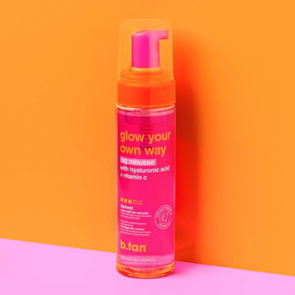 B Tan Glow Your Own Way Darkest Clear Self Tan Mousse