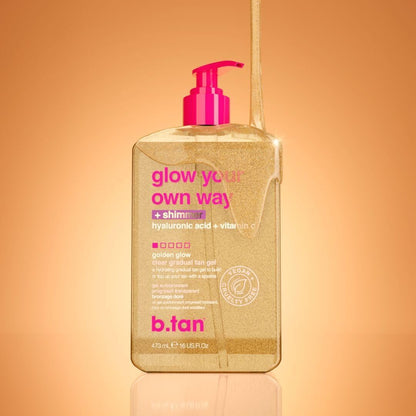 B Tan Glow Your Own Way Golden Glow Clear Gradual Tan Gel