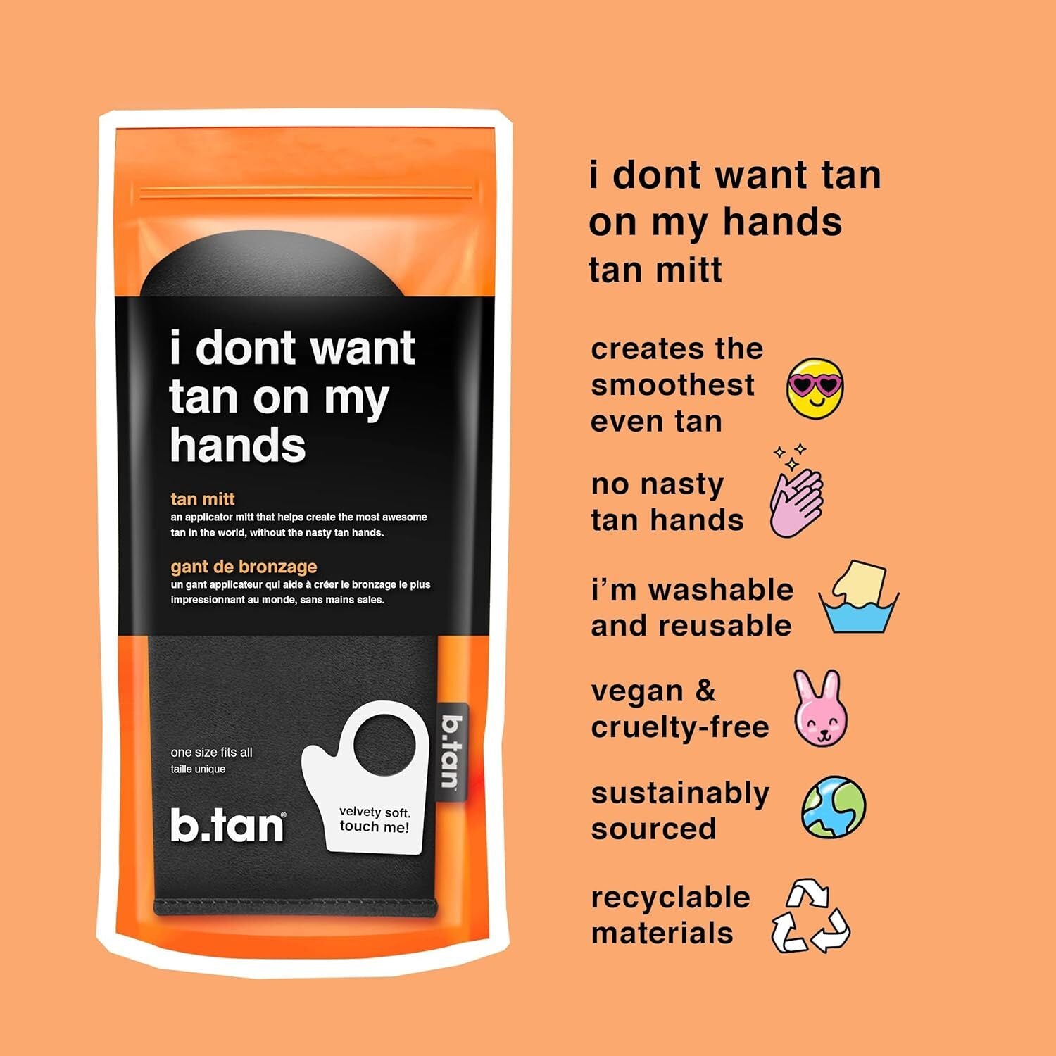 B Tan I Dont Want Tan On My Hands Tan Mitt