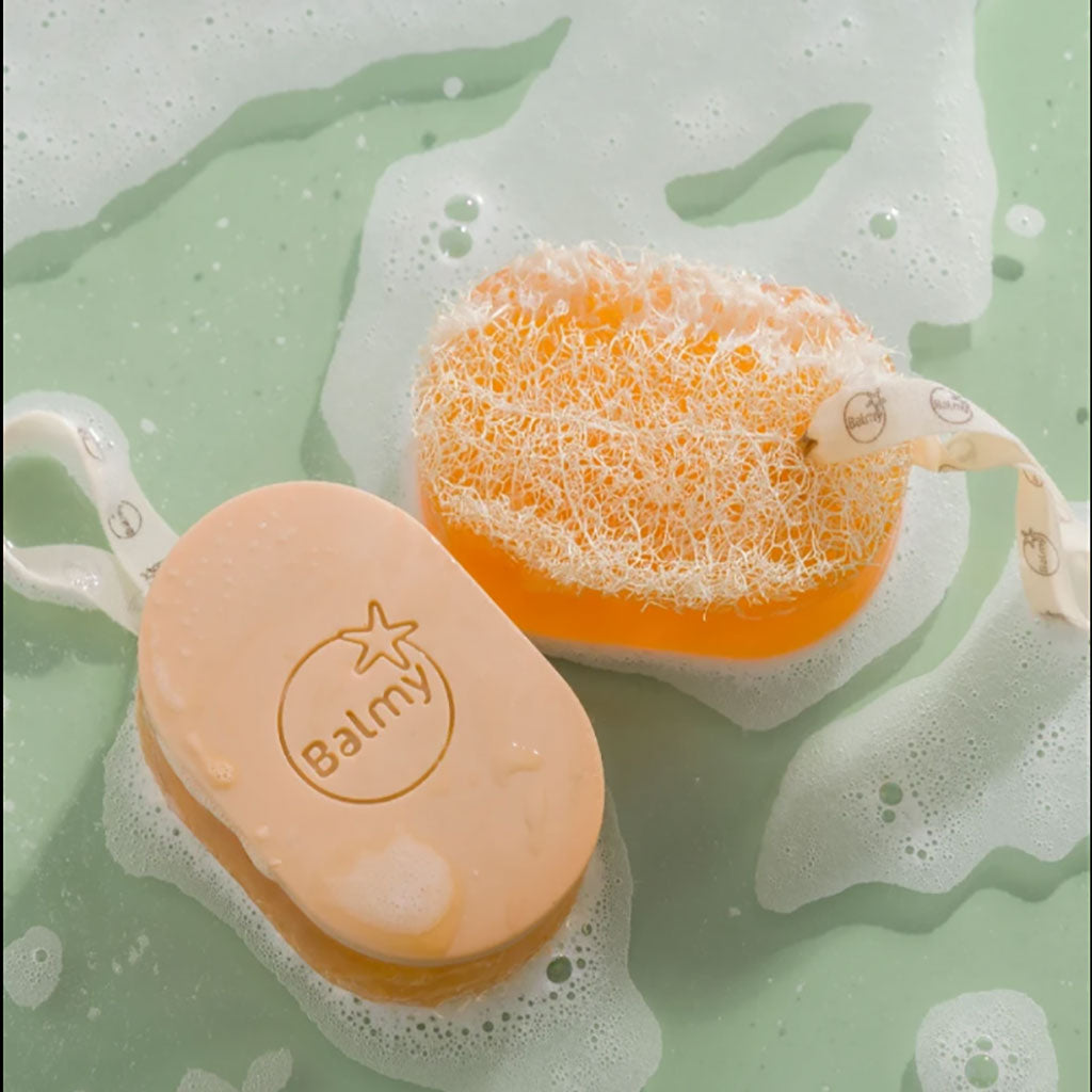 Balmy Naturel Amber Woods And White Musk Soap With Natural Loofah