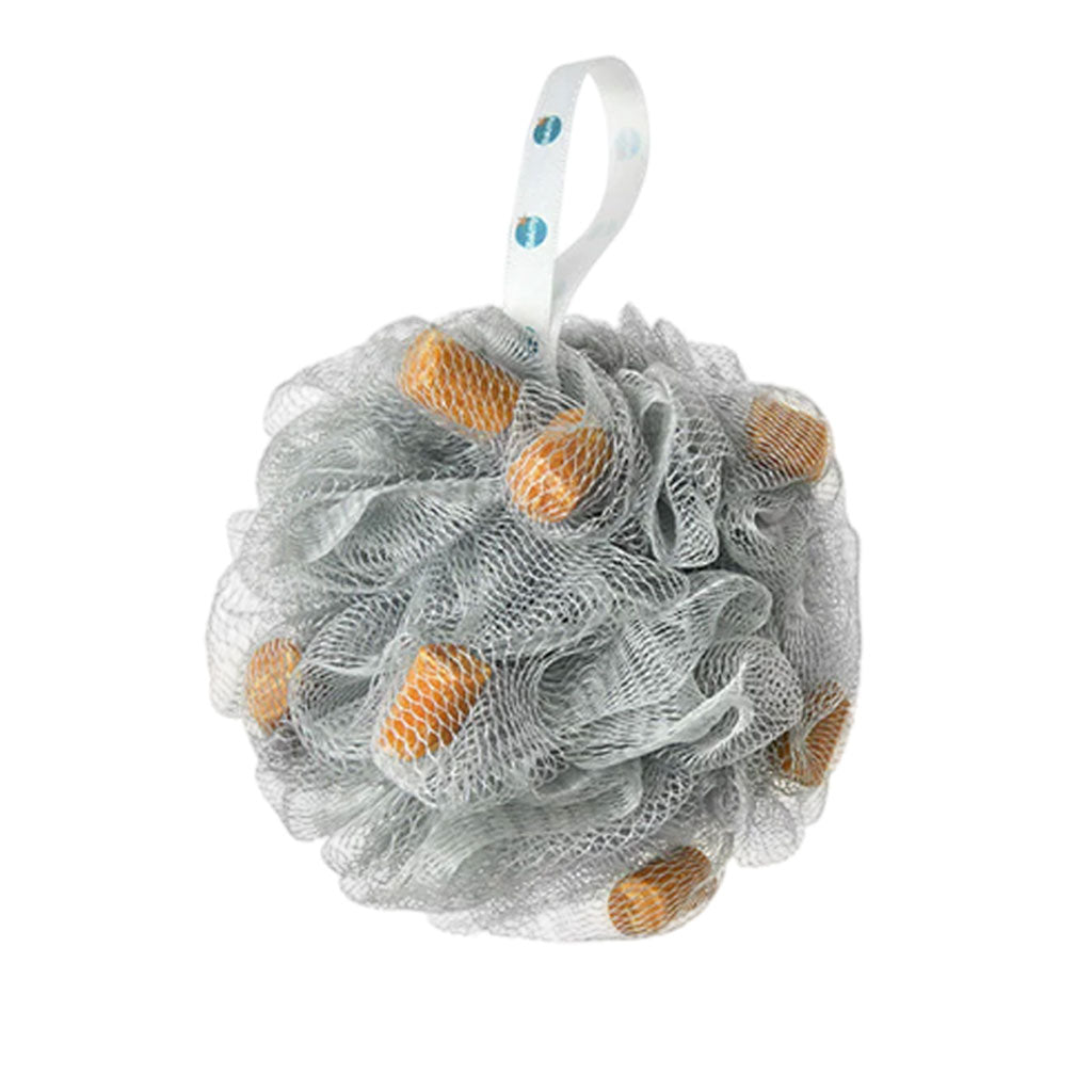 Balmy Naturel Bath Pouf For Men With Woody Scented Soap Pieces