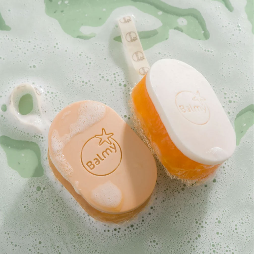 Balmy Naturel Fresh Coconut And Soft Vanilla Soap With Natural Loofah