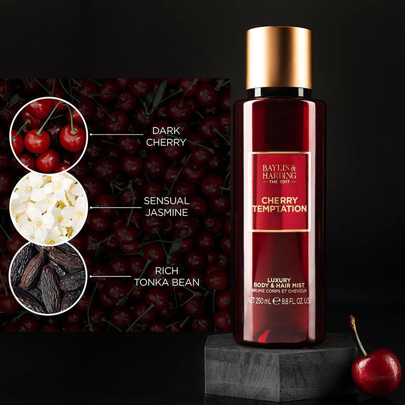 Baylis And Harding Cherry Temptation Luxury Body And Hair Mist