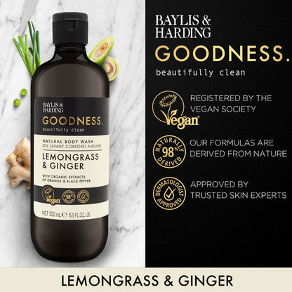 Baylis And Harding Goodness Lemongrass And Ginger Natural Body Wash