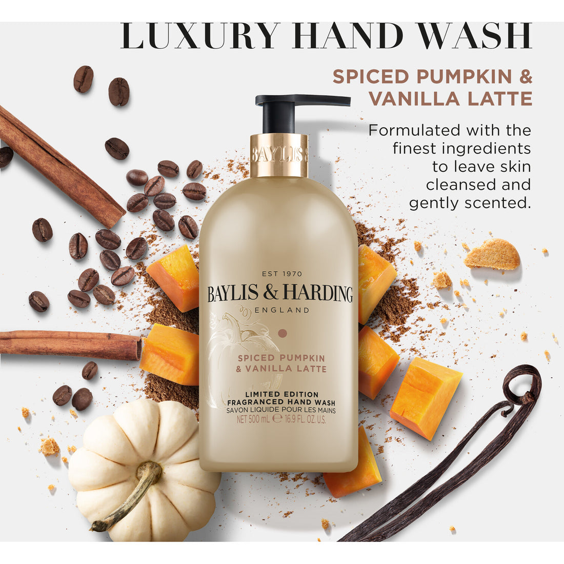 Baylis And Harding Spiced Pumpkin And Vanilla Latte Limited Edition Fragranced Hand Wash