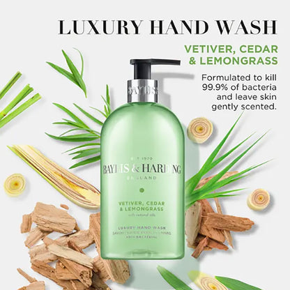 Baylis And Harding Vetiver Cedar And Lemongrass Luxury Hand Wash