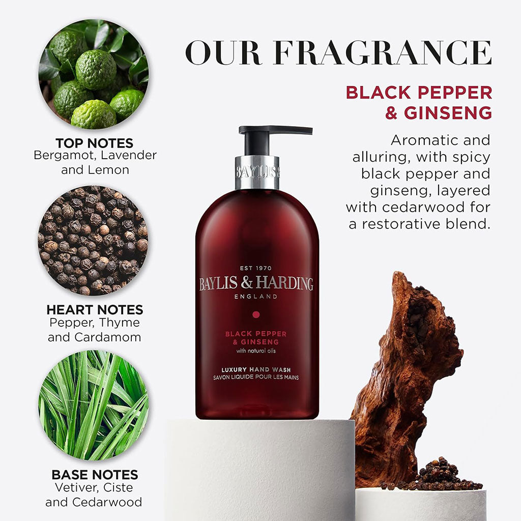 Baylis And Harding Black Pepper And Ginger Luxury Hand Wash