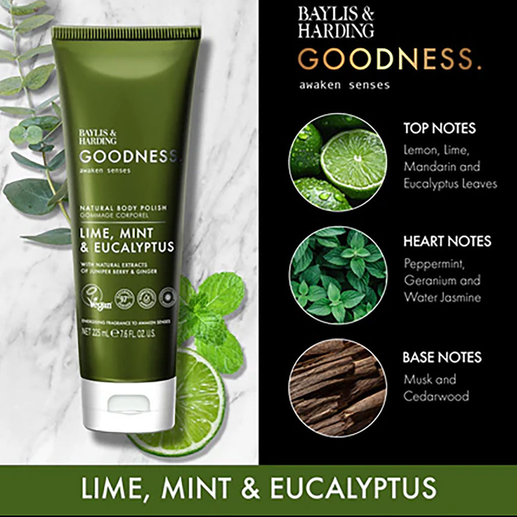 Baylis And Harding Goodness Lime Mint And Eucalyptus Natural Body Polish