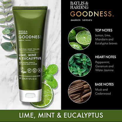 Baylis And Harding Goodness Lime Mint And Eucalyptus Natural Body Polish