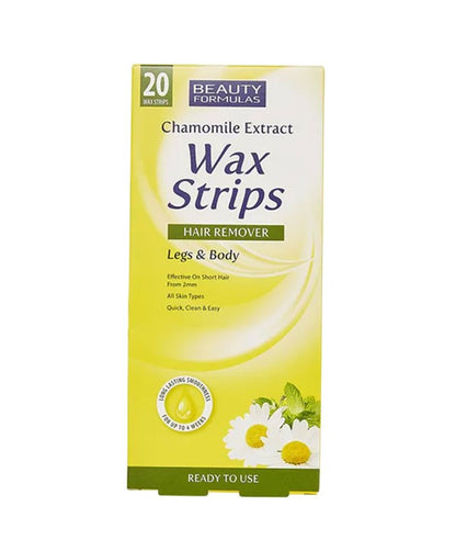 Beauty Formulas  Chamomile Extract Hair Removal Wax Strips For Legs And Body
