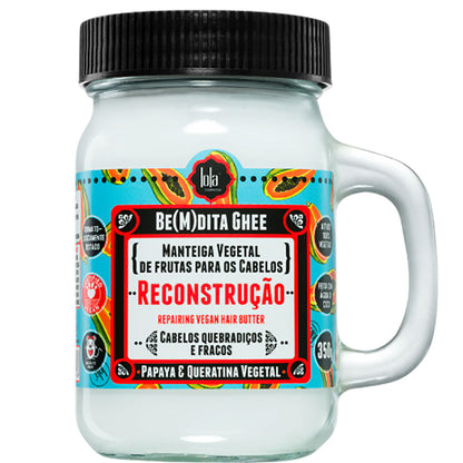 Lola Cosmetics Bemdita Ghee Papaya And Queratina Vegetal Repairing Vegan Hair Butter